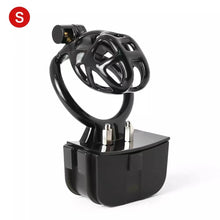 Load image into Gallery viewer, Black Electric Shock Mamba Chastity Cage