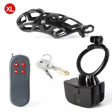 Load image into Gallery viewer, Black Electric Shock Mamba Chastity Cage
