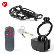 Load image into Gallery viewer, Black Electric Shock Mamba Chastity Cage