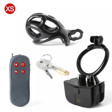 Load image into Gallery viewer, Black Electric Shock Mamba Chastity Cage