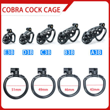 Load image into Gallery viewer, Black Hole Cobra Chastity Cage Kit 1.77 To 4.13 Inches Long