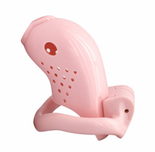 Load image into Gallery viewer, CC41 Breathable Plastic Chastity Cage 3.99 Inches Long (All 4 Rings Included)