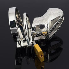 Load image into Gallery viewer, Metal Chastity Cage Snakeskin