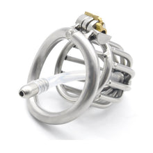 Load image into Gallery viewer, CC31 Stainless Steel Stealth Lock Male Chastity Device with Urethral Catheter