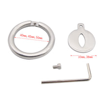 Load image into Gallery viewer, CC42 Extreme Flat Metal Chastity Cage