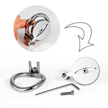 Load image into Gallery viewer, CC71 Stainless Steel Flat Chastity Cage