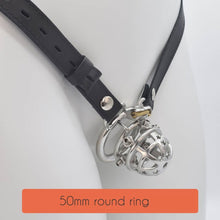 Load image into Gallery viewer, CC74 Brutal BDSM Chastity Cage with Belt