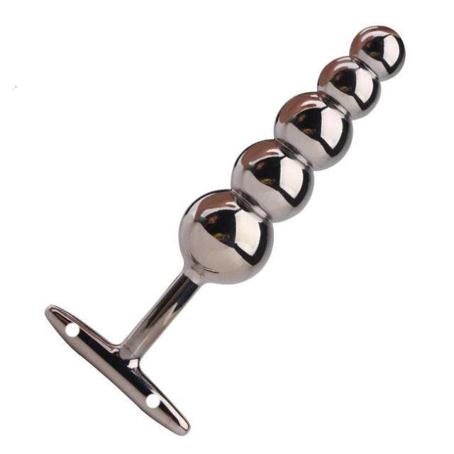 CC91 New Metal Anal Toy Stainless Steel Butt Plug Booty anal Beads Dro   CHASTITY CAGE CO