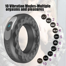 Load image into Gallery viewer, Electro Stim Function Waterproof Vibrating Cock Ring