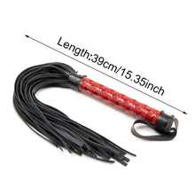 Load image into Gallery viewer, 39cm Faux Leather SM Rope Flogger