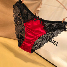 Load image into Gallery viewer, Hollow Out See-through Ice Silk Satin Seamless Panties
