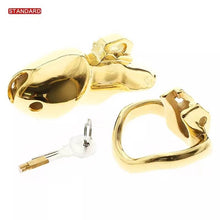 Load image into Gallery viewer, HTV3 Gold Chastity Cage