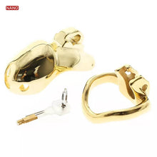 Load image into Gallery viewer, HTV3 Gold Chastity Cage