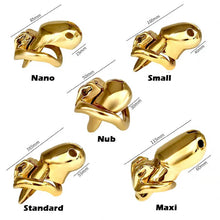 Load image into Gallery viewer, HTV3 Gold Chastity Cage