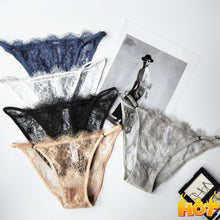 Load image into Gallery viewer, Lace sexy transparent thin strap adjustment panties