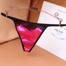 Load image into Gallery viewer, Large satin Thong sexy without trace super elastic luxury low waist Panties