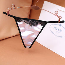 Load image into Gallery viewer, Large satin Thong sexy without trace super elastic luxury low waist Panties