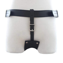 Load image into Gallery viewer, Leather Male Chastity Belt Adjustable BDSM