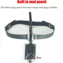 Load image into Gallery viewer, Leather Male Chastity Belt Adjustable BDSM