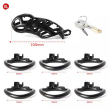 Load image into Gallery viewer, Mamba Spiked Black Chastity Cage