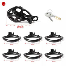 Load image into Gallery viewer, Mamba Spiked Black Chastity Cage