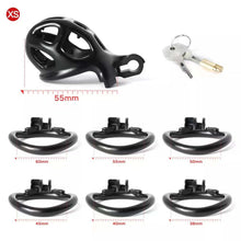 Load image into Gallery viewer, Mamba Spiked Black Chastity Cage