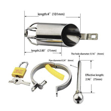 Load image into Gallery viewer, Metal Chastity Cock Cage 4 inches long