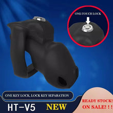 Load image into Gallery viewer, New HT-V5 Chastity Cage With Separation Lock
