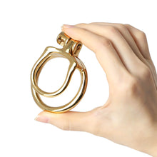 Load image into Gallery viewer, Gold MAMBA-ZERO Stainless Steel Chastity cage