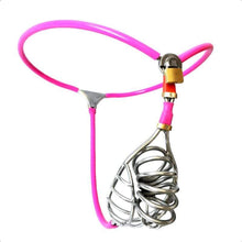 Load image into Gallery viewer, Pink Chastity Belt 23 inches to 43 inches Waistline