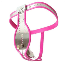 Load image into Gallery viewer, Pink Chastity Belt 23 to 43 inch For Men