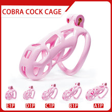 Load image into Gallery viewer, Pink Cobra Chastity Cage Kit 1.77 to 4.13 inches Long