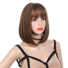 Load image into Gallery viewer, 12 Inches Short Bob Wig with Bangs