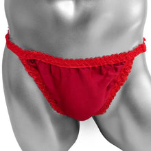 Load image into Gallery viewer, Sissy Pouch Panties Ruffles Lace Briefs Underwear
