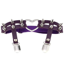 Load image into Gallery viewer, Women's Studded Bondage Garter Belt