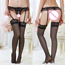 Load image into Gallery viewer, Lace Garter Belt Set