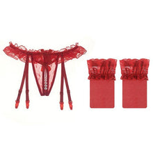 Load image into Gallery viewer, Lace Garter Belt Set