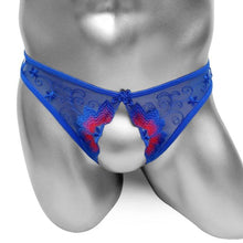 Load image into Gallery viewer, Crotchless Lace Sissy Thong
