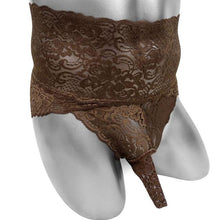 Load image into Gallery viewer, Floral Lace Briefs With Penis Sheath