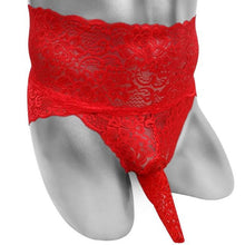Load image into Gallery viewer, Floral Lace Briefs With Penis Sheath