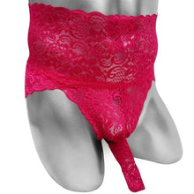 Load image into Gallery viewer, Floral Lace Briefs With Penis Sheath
