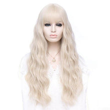Load image into Gallery viewer, 26 Inches Long Wavy Wig with Bangs