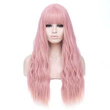 Load image into Gallery viewer, 26 Inches Long Wavy Wig with Bangs