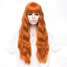 Load image into Gallery viewer, 26 Inches Long Wavy Wig with Bangs