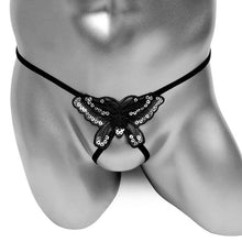 Load image into Gallery viewer, Embroidery Butterfly Sequin Thong Panties