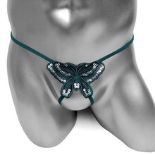 Load image into Gallery viewer, Embroidery Butterfly Sequin Thong Panties