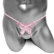 Load image into Gallery viewer, Embroidery Butterfly Sequin Thong Panties