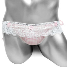 Load image into Gallery viewer, Plaid Bowknots Sissy Panties