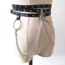 Load image into Gallery viewer, Leather and Chains BDSM Belt