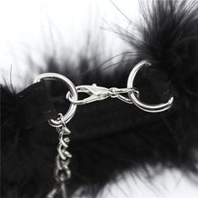 Load image into Gallery viewer, Feathery Black Fuzzy Handcuffs